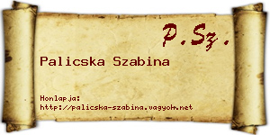 Palicska Szabina névjegykártya