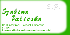 szabina palicska business card